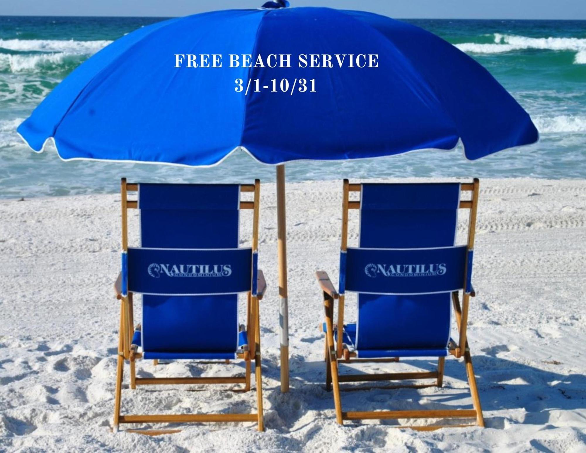 Nautilus 2708 Gulf View 2 Bedroom 7Th Floor Free Beach Service Fort Walton Beach Ngoại thất bức ảnh